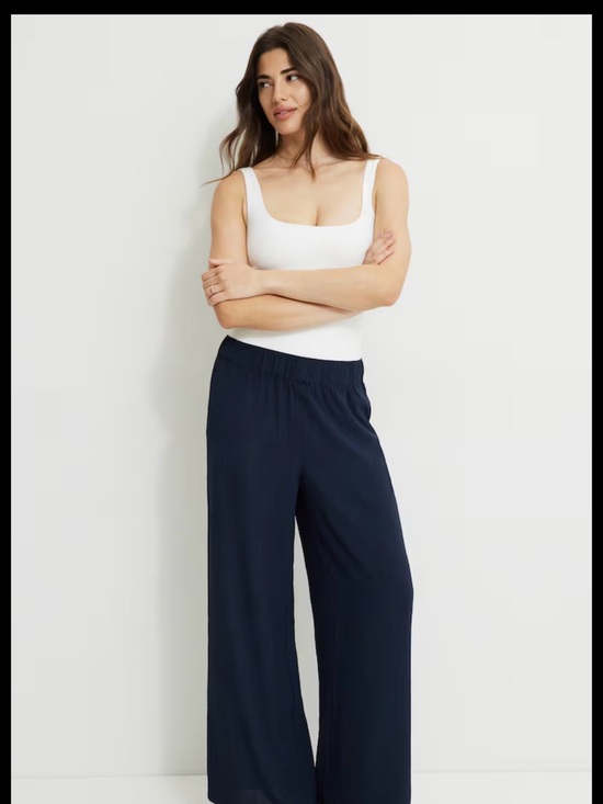 Dynamite Pants - SOLD- Dynamite Wide-Leg Navy Pull-On Pants